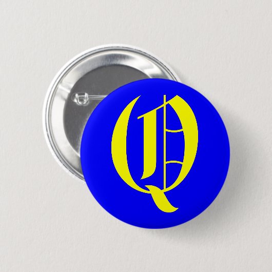 BADGE ROND 5 CM Q - ANCIEN ANGLAIS (Devant & derrière)