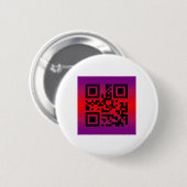 Badge Rond 5 Cm QR Code® dit : HAPPY EASTER (Devant & derrière)