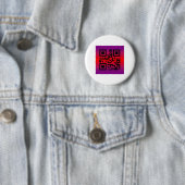 Badge Rond 5 Cm QR Code® dit : HAPPY EASTER (En situation)