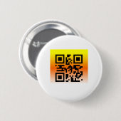 Badge Rond 5 Cm QR Code® Dit : HEUREUX HALLOWEEN (Devant & derrière)