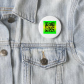 Badge Rond 5 Cm QR Code® dit : MERCI (En situation)