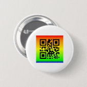 Badge Rond 5 Cm QR Code® dit : PAIX (Devant & derrière)