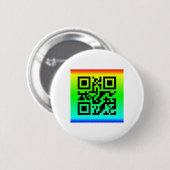 Badge Rond 5 Cm QR Code® dit : SMILE (Devant & derrière)
