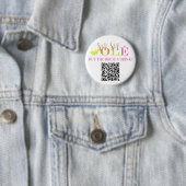 Badge Rond 5 Cm QR Code Final Fiesta Acheter le bouton "Mariée" à  (En situation)