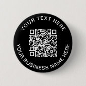 Badge Rond 5 Cm QR Code promotionnel noir (Devant)