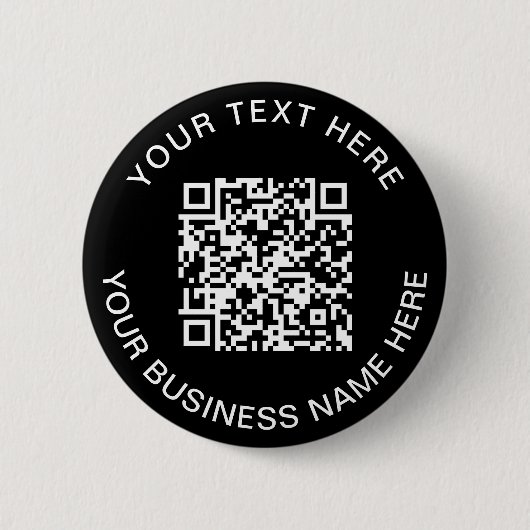 Badge Rond 5 Cm QR Code promotionnel noir (Devant)