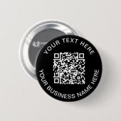 Badge Rond 5 Cm QR Code promotionnel noir (Devant & derrière)