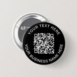 Badge Rond 5 Cm QR Code promotionnel noir