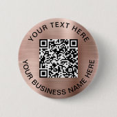 Badge Rond 5 Cm QR Code promotionnel Rose Gold (Devant)