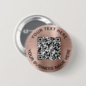 Badge Rond 5 Cm QR Code promotionnel Rose Gold (Devant & derrière)