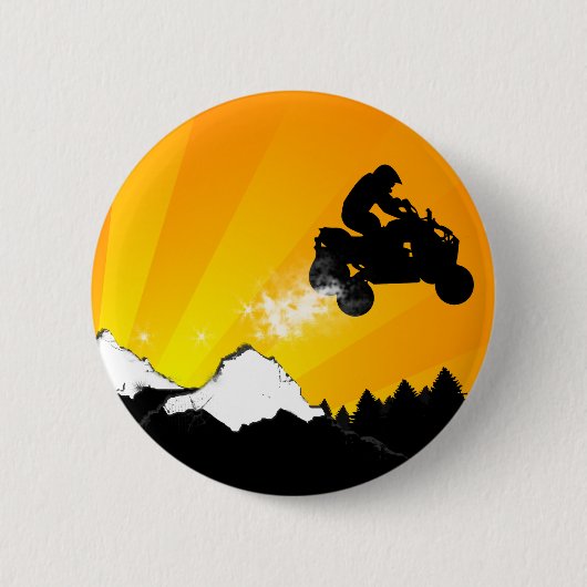 Badge Rond 5 Cm quadruples. coucher du soleil orange (Devant)