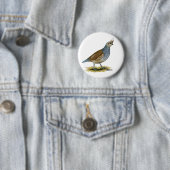 Badge Rond 5 Cm Quail à échelle (En situation)