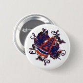 Badge Rond 5 Cm Qualités bleues et orange (Devant & derrière)