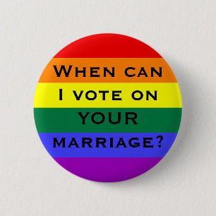 Badge Rond 5 Cm Quand est-ce que je peux voter sur VOTRE mariage ?