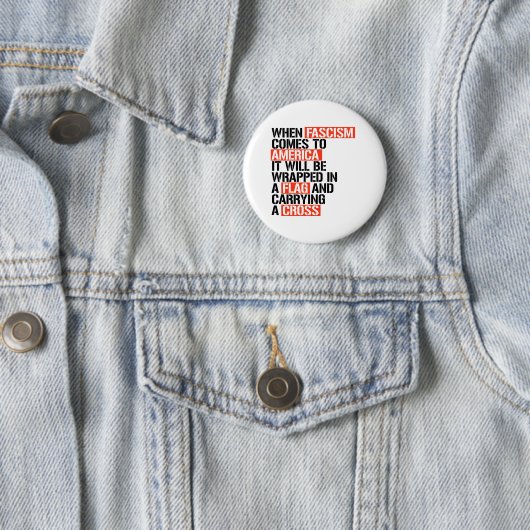 Badge Rond 5 Cm Quand le fascisme arrive en Amérique (En situation)