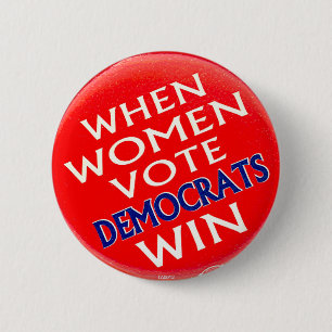 Badge Rond 5 Cm Quand les femmes votent - bouton