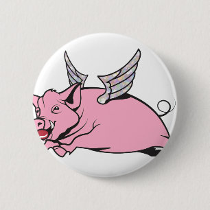 Badge Rond 5 Cm quand les porcs volent
