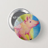 Badge Rond 5 Cm quand les porcs volent (Devant & derrière)