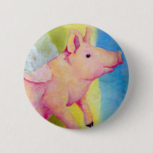 Badge Rond 5 Cm quand les porcs volent