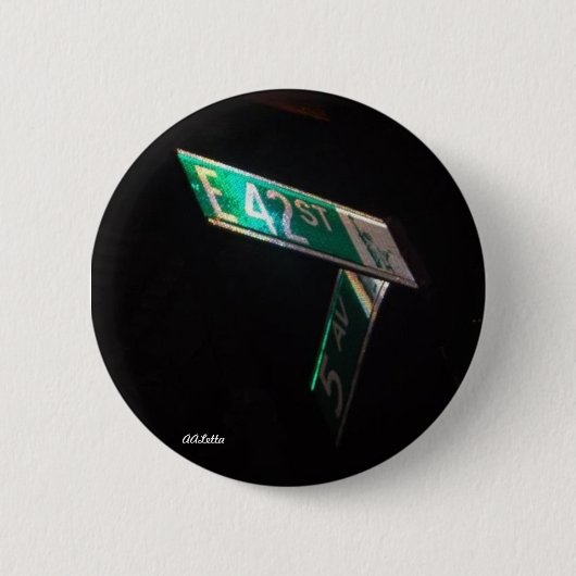 Badge Rond 5 Cm quarante-deuxième Rue (Devant)