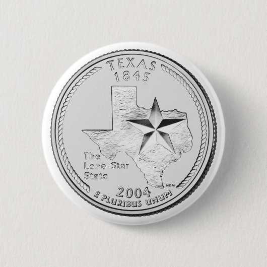 Badge Rond 5 Cm Quart de dollar du Texas (Devant)
