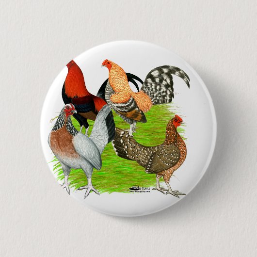 Badge Rond 5 Cm Quartet à l'anglais (Devant)