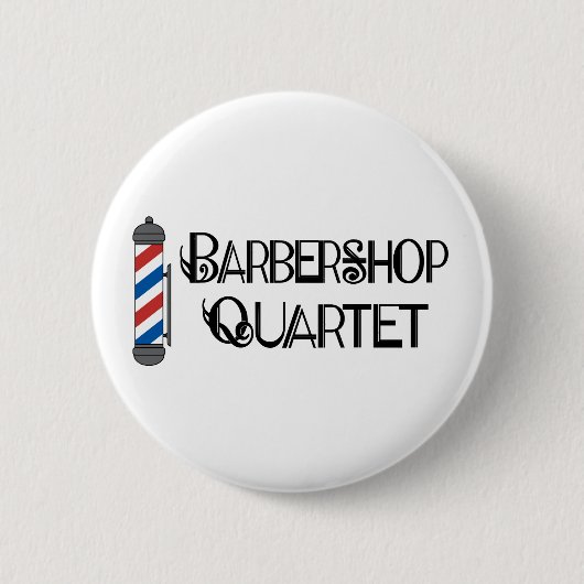 Badge Rond 5 Cm Quartet de raseur-coiffeur de Polonais de coiffeur (Devant)
