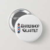 Badge Rond 5 Cm Quartet de raseur-coiffeur de Polonais de coiffeur (Devant & derrière)
