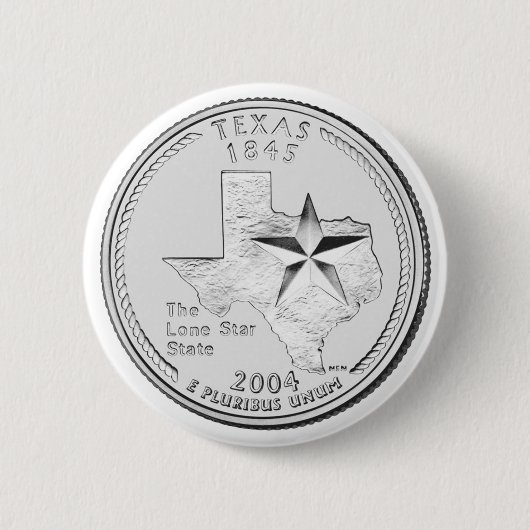 Badge Rond 5 Cm Quartier d'État du Texas (Devant)