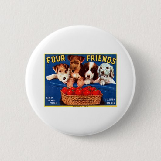 Badge Rond 5 Cm Quatre amis Tomtatoes (Devant)