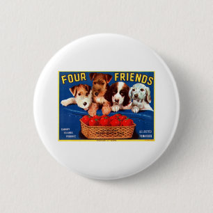 Badge Rond 5 Cm Quatre amis Tomtatoes