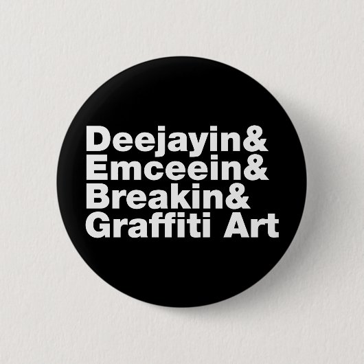 Badge Rond 5 Cm Quatre éléments de hip hop (Devant)