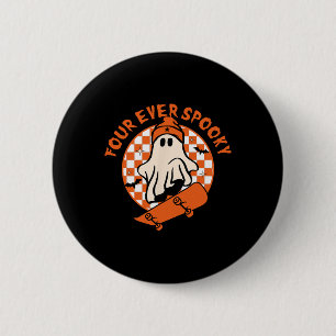 Badge Rond 5 Cm Quatre Jour Éffrayant 4e anniversaire Halloween Sk