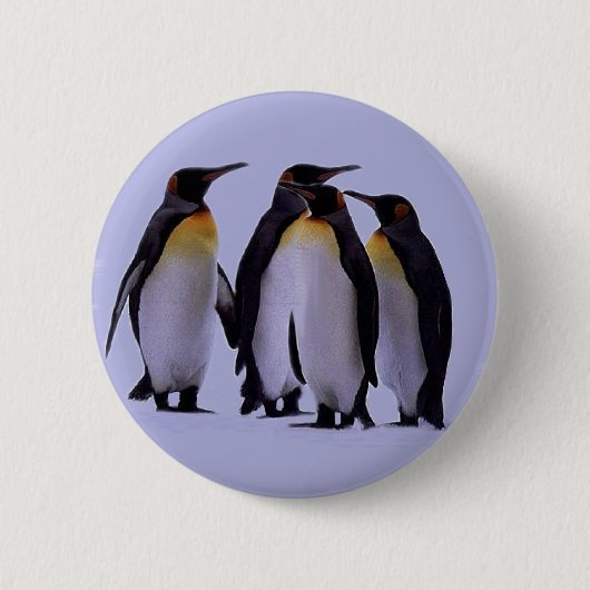 Badge Rond 5 Cm Quatre pingouins (Devant)