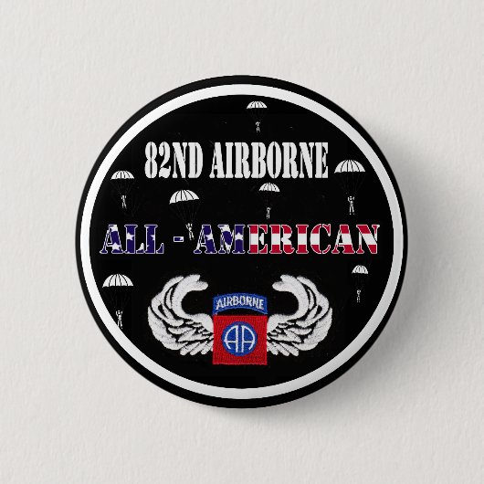 Badge Rond 5 Cm quatre-vingt-deuxième Pin aéroporté (Devant)