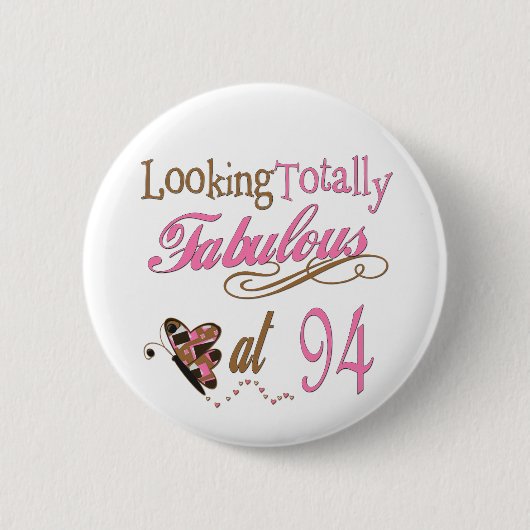 Badge Rond 5 Cm quatre-vingt-quatorzième Anniversaire (Devant)