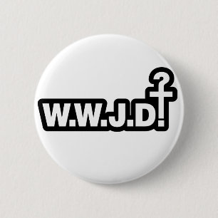 Badge Rond 5 Cm Que Jésus ferait-il ?