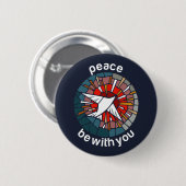 Badge Rond 5 Cm Que la paix soit avec vous (Devant & derrière)