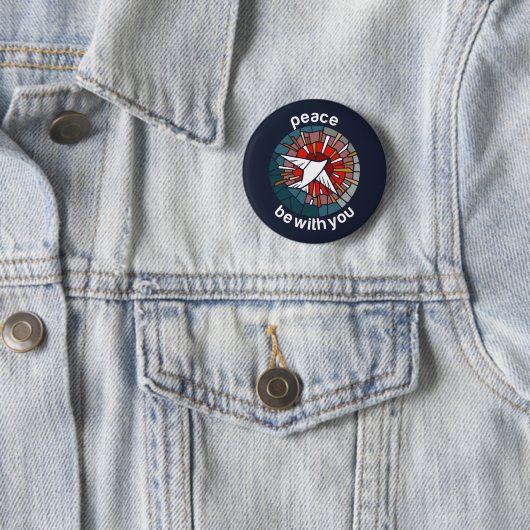 Badge Rond 5 Cm Que la paix soit avec vous (En situation)