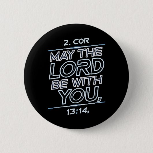 Badge Rond 5 Cm Que le Seigneur soit avec vous (Devant)