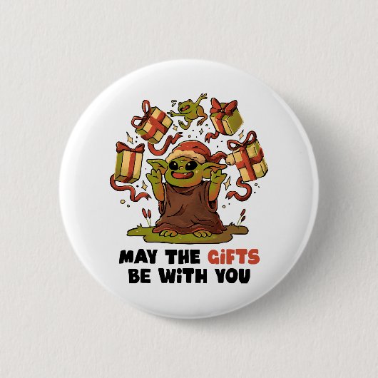 Badge Rond 5 Cm Que les cadeaux soient avec vous (Devant)