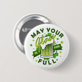 Badge Rond 5 Cm Que votre verre soit vert complet Bière St. Patric (Devant & derrière)
