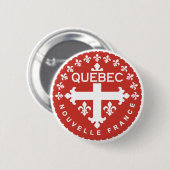 Badge Rond 5 Cm Québec (Devant & derrière)