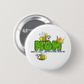 Badge Rond 5 Cm Queen for A Day Mom (Devant & derrière)