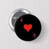 Badge Rond 5 Cm Queen of Hearts Costume Deck of Cards Carte de jeu (Devant & derrière)