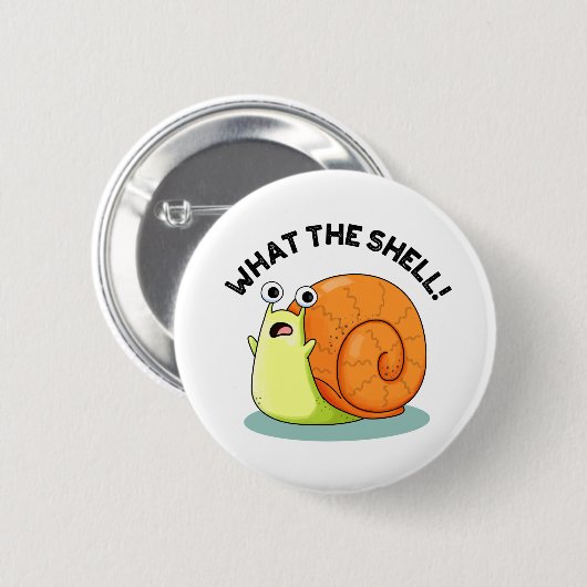 Badge Rond 5 Cm Quel drôle de jeu d'escargot Shell (Devant & derrière)