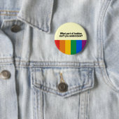 Badge Rond 5 Cm Quelle partie de lesbienne (En situation)