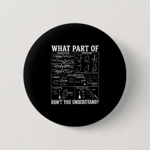 Badge Rond 5 Cm Quelle partie de ne comprends pas drôle de pêche