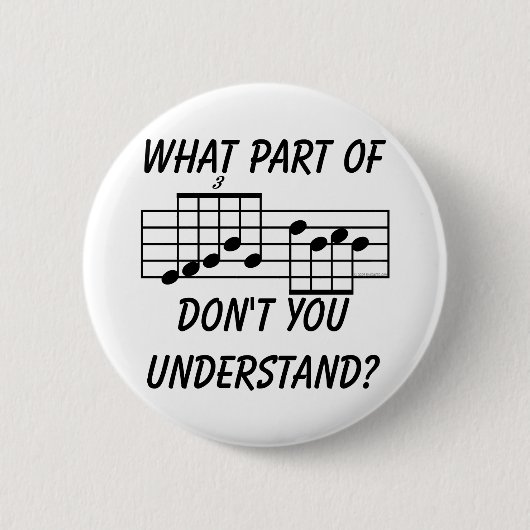 Badge Rond 5 Cm Quelle partie de notation musicale vous ne (Devant)