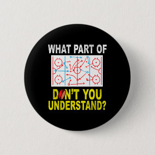Badge Rond 5 Cm Quelle partie de vous ne comprenez pas le hockey s